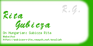 rita gubicza business card